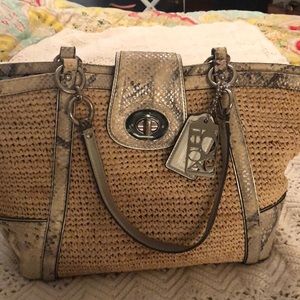 Coach Straw Hampton Tote